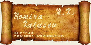 Momira Kalušev vizit kartica